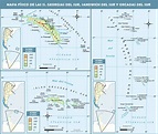 Mapa físico de las islas Georgias del Sur, Sandwich del Sur, Orcadas ...