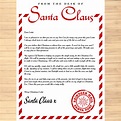 Editable Santa Claus Letter Printable Traditional Design Instand ...