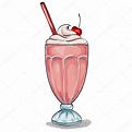 Milk shake cocktail color picture sticker Stock Vector by ©Netkoff ...