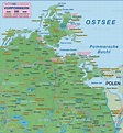 Karte von Vorpommern (Region in Deutschland, Mecklenburg-Vorpommern ...