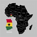 Mapa de ghana en áfrica ilustración del vector. Ilustración de verde ...