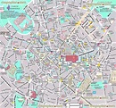 Milan top tourist attractions map - Milan inner city centre top ...