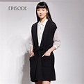 EPISODE - 經典百搭綁帶設計長版針織背心外套（黑） | 罩衫/圍巾/領片 | Yahoo奇摩購物中心