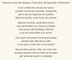 Soneto a Luis de Góngora, Francisco de Quevedo: Poema original
