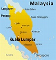 Kuala Lumpur Malaysia Map - Islands With Names
