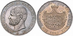 Moneta 1 Thaler Waldeck e Pyrmont (1180 - 1918) Argento 1852 Giorgio ...