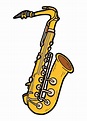 Ilustração vetorial dos desenhos animados saxofone instrumento musical ...