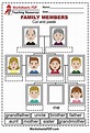 Cut and Paste Family Members - Worksheets PDF