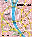 Karte von Budapest, Zentrum (Stadt in Ungarn) | Welt-Atlas.de