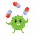icono de resistencia a los antibióticos parásitos, estilo de dibujos ...