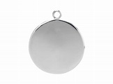 Sterling Silver Round Locket Blank 18mm - cooksongold.com