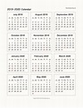 Printable Yearly Calendar 2019 And 2020 - Printable Word Searches