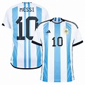 Lionel Messi Argentina 2022 World Cup Match Slim Fit Home Soccer Jersey ...