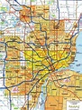 Mapa de Detroit: mapa en línea y mapa detallado de la ciudad de Detroit