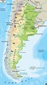 Geographical map of Argentina: topography and physical features of ...