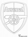 Arsenal football logo coloring page to print and color