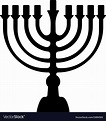 Menorah symbol of judaism isolated Royalty Free Vector Image