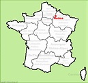 Reims location on the France map