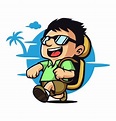Premium Vector | Traveler kid mascot design