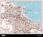 Plan turístico de la ciudad antigua de Tánger. Marruecos 1966 vieja ...