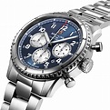 Aviator 8 B01 Chronograph 43 Stainless Steel - Blue AB0119131C1A1 ...