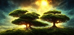 Gran árbol de la vida el centro del mundo conexión de los mundos ...