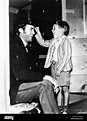 GREGORY PECK with his oldest son JONATHAN PECK on set dressing room ...