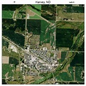 Aerial Photography Map of Harvey, ND North Dakota