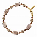 Pulsera Dorada com Smoky Quartz y Cristales Facetados Emanuel Ungaro