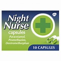 Night Nurse Capsules – 10 Capsules | Cold & Flu Relief | Chemist 4 U