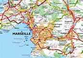 Marseille Map and Marseille Satellite Image