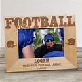 Personalized Football Wood Picture Frame | GiftsForYouNow