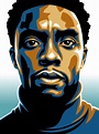 Chadwick Boseman Print - Etsy | Vector portrait illustration, Pop art ...