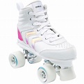 100 JR Quad Roller Skates - White Holographic Oxelo - Decathlon