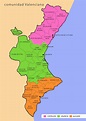 Mappa Comunità Valenciana - Cartina Comunità Valenciana