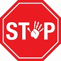 Stop (With Hand Icon) - Floor Sign | Creative Safety Supply