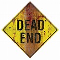 16.9" Dead End Metal Sign Halloween Decorations