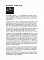 Biography of Thomas Hardy | PDF | Thomas Hardy | Poetry