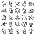 Anesthesia icons set, outline style 8679435 Vector Art at Vecteezy