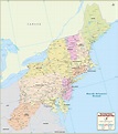 Printable Map Of The Northeast Region