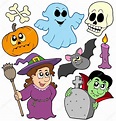 Colección de dibujos animados de Halloween — Vector de stock © clairev ...