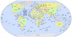 A Map Of The World With Country Names Labeled – Topographic Map of Usa ...