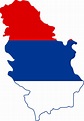 Serbian Empire Flag Map
