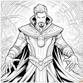 Prinatble DR Strange Coloring Pages Free For Kids And Adults