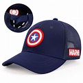 卡通英雄兒童棒球帽-美國隊長盾牌-深藍色｜媽咪愛