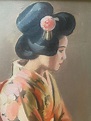 Albert Vauquelin Japanese In Kimono Oil On Canvas Japan 1930