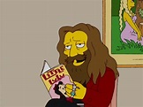 An animated Alan Oswald Moore reading on The Simpsons | Alan moore ...