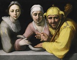 Cornelis van Haarlem - A Fool with Two Women [1595] | Haarlem, The fool ...