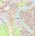 Roma City Map - Laminated Wall Map of Rome, Italy