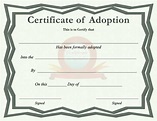 Free Certificate of Adoption - PDF | 5105KB | 1 Page(s)